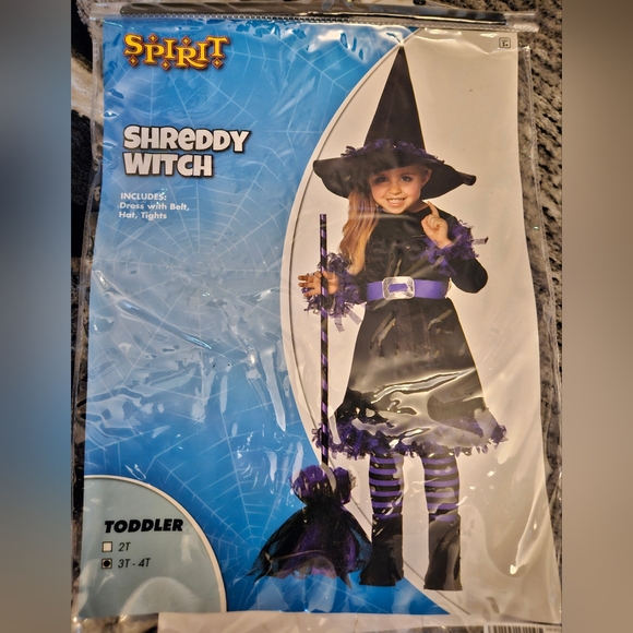 Spirit Shreddy Witch Purple & Black Costume Sz 3T-4T - Picture 1 of 7